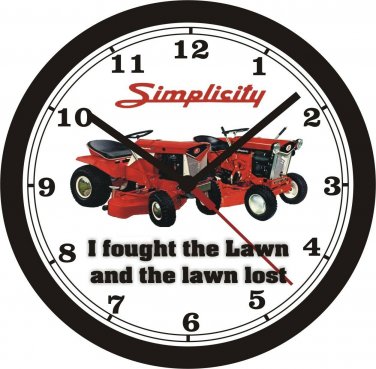 SIMPLICITY  LAWN TRACTOR WALL CLOCK-Choose 1 of 8, John Deere, Cub Cadet