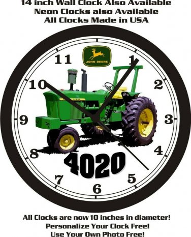 JOHN DEERE 4020 DIESEL TRACTOR WALL CLOCK-FREE USA SHIP