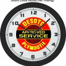 Desoto Plymouth Approved Service Emblem Wall Clock-Free US Ship
