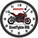 2015 DUCATI STREETFIGHTER 848 SUPERBIKE WALL CLOCK-FREE USA SHIP
