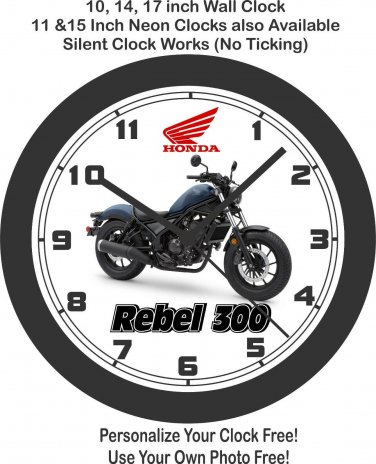 2020 Honda Rebel 300 Motorcycle Wall Clock-Free US Ship