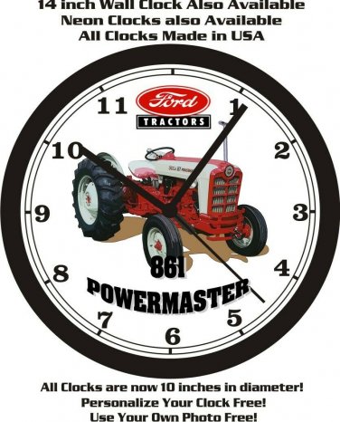 FORD 861 POWERMASTER TRACTOR WALL CLOCK-FREE USA SHIP-John Deere,Farmall, Case
