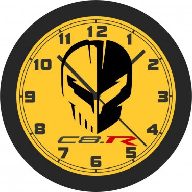 2020-2022 Chevrolet Corvette Jake Skull C8.R Wall Clock-Free US Ship