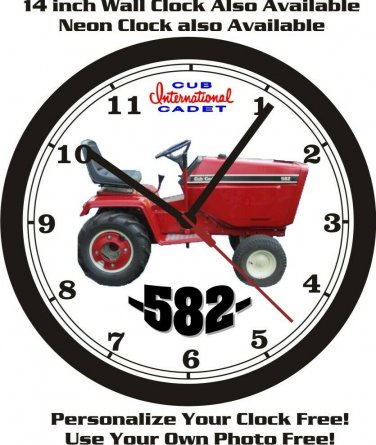 INTERNATIONAL CUB CADET 582 WALL CLOCK-FREE USA SHIP!