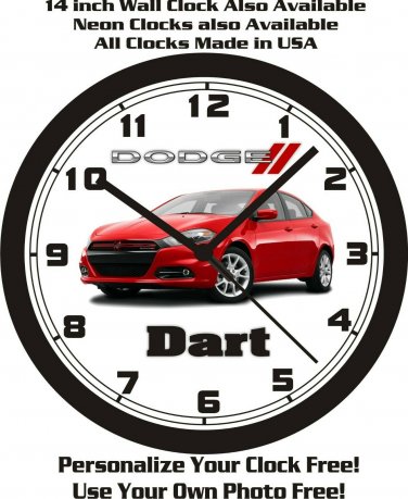 2015-2016 DODGE DART WALL CLOCK-FREE USA SHIP!