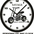 SAVAGE SCOOTERS MINIBIKE WALL CLOCK-NEW!!-Free USA Ship