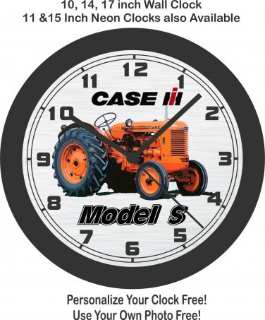 Case Model S Tractor Wall Clock-Free US Ship-John Deere, Farmall