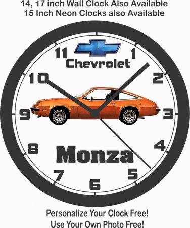 1974 CHEVROLET MONZA WALL CLOCK, FREE USA SHIP, CAMARO, MUSTANG, FIREBIRD