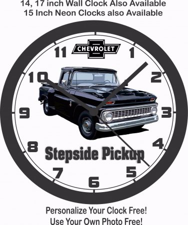 1963 CHEVROLET C10 STEPSIDE PICKUP TRUCK WALL CLOCK-FREE USA SHIP!