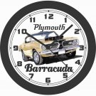 1967 PLYMOUTH BARRACUDA WALL CLOCK-NEW-FREE USA SHIP!