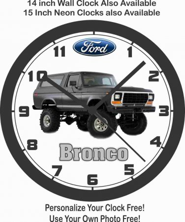 1978 FORD BRONCO WALL CLOCK-Free USA Ship
