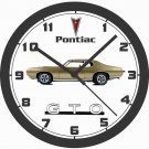 1969 PONTIAC GTO GOLD WALL CLOCK-NEW!-Free USA Ship