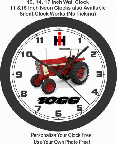 INTERNATIONAL 1066 TRACTOR WALL CLOCK-Free USA Ship