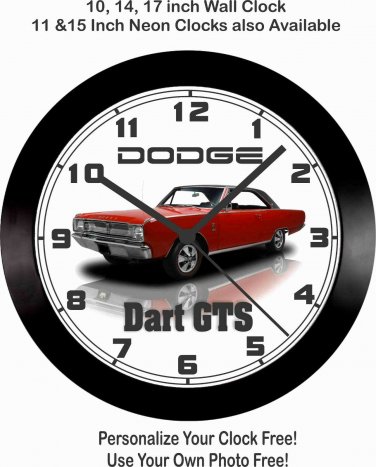 1967 DODGE DART GTS WALL CLOCK-FREE USA SHIP, PLYMOUTH, CHEVROLET, FORD