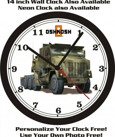 OSHKOSH MILITARY TRUCK WALL CLOCK-FREE USA SHIP!