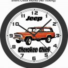 Jeep Cherokee Chief Wall Clock-Free USA Ship!-New!