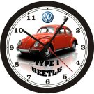 1956 VOLKSWAGEN TYPE 1 BEETLE WALL CLOCK-FREE USA SHIP!