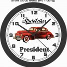 1942 STUDEBAKER PRESIDENT 8 DELUXESTYLE CRUISING SEDAN WALL CLOCK-FREE USA SHIP