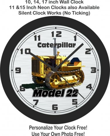 Caterpillar Model 22 Bulldozer Wall Clock-Free US Ship