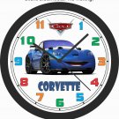 CARS THE MOVIE YOGA WIDIANTORO CORVETTE WALL CLOCK-Add Child's Name Free!