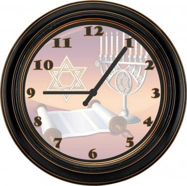 Jewish Theme Extra Large 20 Inch Wall Clock-Choose 1 of 10 Distinct Designs!