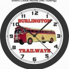 BURLINGTON TRAILWAYS BUS WALL CLOCK-FREE USA SHIP-GREYHOUND