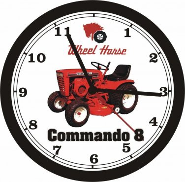 WHEEL HORSE COMMANDO 8 WALL CLOCK-NEW!