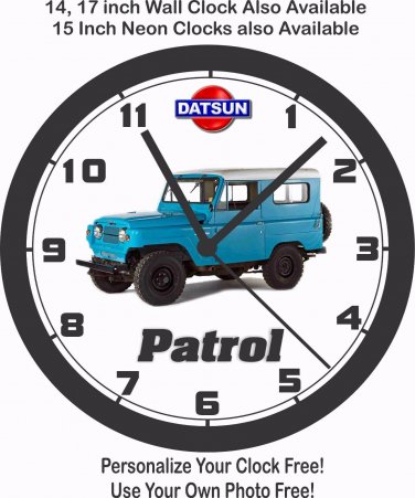 1969 DATSUN PATROL WALL CLOCK-FREE USA SHIP