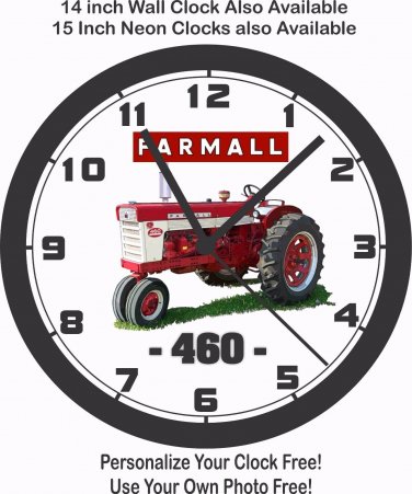 INTERNATIONAL-FARMALL 460 TRACTOR WALL CLOCK-JOHN DEERE-Choose 1 of 2
