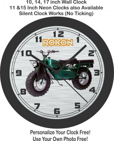 Rokon Scout Motorcycle Wall Clock-Free US Ship, Yamaha, Honda