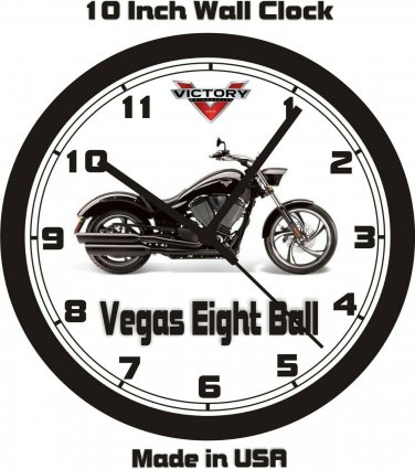 2014 VICTORY VEGAS EIGHT BALL WALL CLOCK