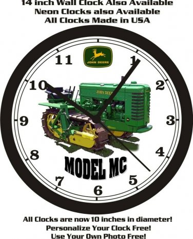 JOHN DEERE MODEL MC TRACTOR WALL CLOCK-FREE USA SHIP