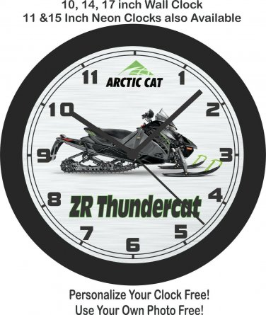 2021 Arctic Cat ZR Thundercat Snowmobile Wall Clock-Free US Ship-Ski-Doo