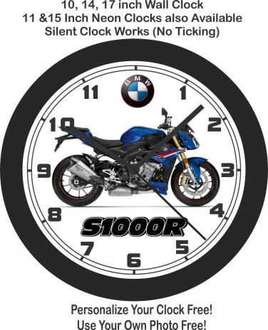 2020 BMW S1000R Motorcycle Wall Clock-Choose 1 of 3 Models.