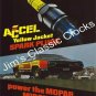 Accel Yellow Jacket Spark Plug "Power the Mopar Missle" Advertisement Poster