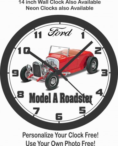 1929 FORD MODEL A ROADSTER WALL CLOCK-FREE USA SHIP!