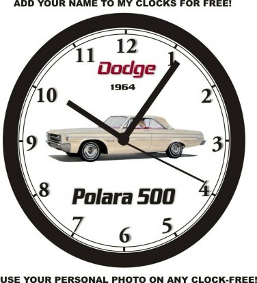 1964 DODGE POLARA 500 WALL CLOCK-Free USA Ship