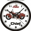 1946 INDIAN CHIEF MOTORCYCLE WALL CLOCK-Free Ship, Harley, Triumph, Yamaha