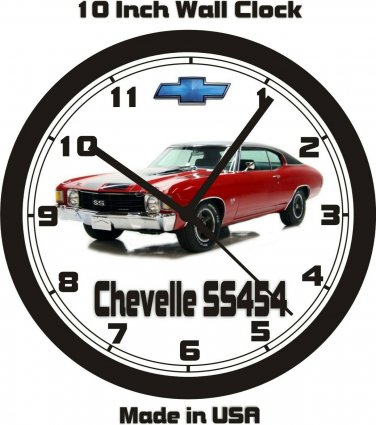 1972 CHEVROLET CHEVELLE SS454 WALL CLOCK-FREE SHIP!-Ford, Dodge, Hemi