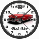 1954 CHEVROLET BEL AIR CONVERTIBLE BIG 10, 14 or 17 INCH WALL CLOCK-FREE US SHIP