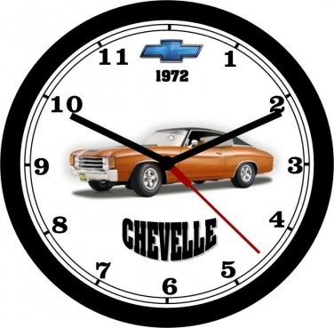 1972 CHEVROLET CHEVELLE WALL CLOCK-Free USA Ship
