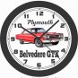 1967 PLYMOUTH BELVEDERE GTX WALL CLOCK-NEW!-FREE USA SHIP