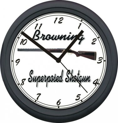 BROWNING SUPERPOSED SHOTGUN WALL CLOCK WALL CLOCK-FREE USA SHIP!