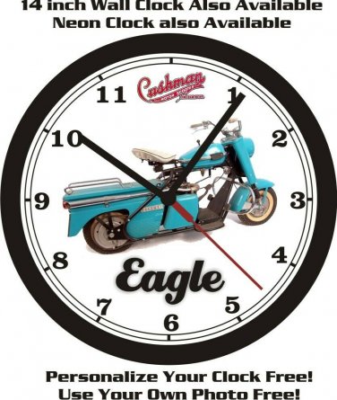 1962 CUSHMAN EAGLE WALL CLOCK-FREE USA SHIP!