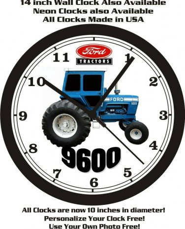 FORD 9600 TRACTOR WALL CLOCK-FREE USA SHIP-John Deere,Farmall, Case