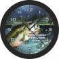 Bass Fish Catching It's Prey Wall Clock-Free US Ship-Choose 1 of 3