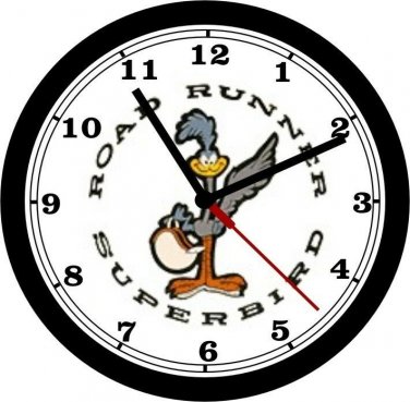 PLYMOUTH ROADRUNNER LOGO WALL CLOCK-FREE USA SHIP!