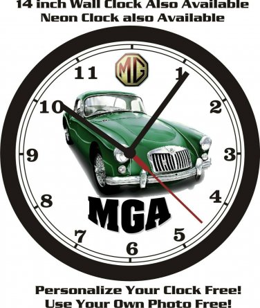 MG MGA WALL CLOCK-FREE USA SHIP!-Triumph, BMW, Fiat