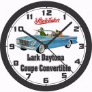 1962 STUDEBAKER LARK DAYTONA COUPE CONV. WALL CLOCK-FREE USA SHIP