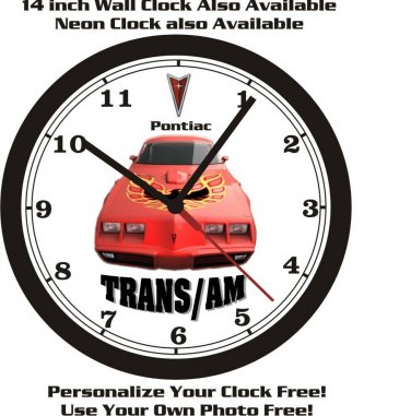 1979-1981 PONTIAC TRANS AM WALL CLOCK-FREE USA SHIP!